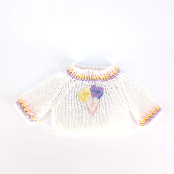 Unbranded White Knitted Long Sleeve Crewneck Doll Sweater for 18" Dolls GUC - Picture 9 of 10